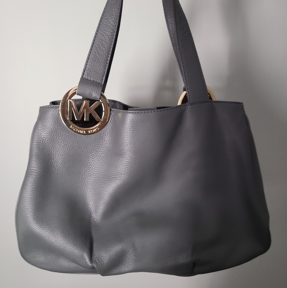 Michael Kors Gray Leather Handbag